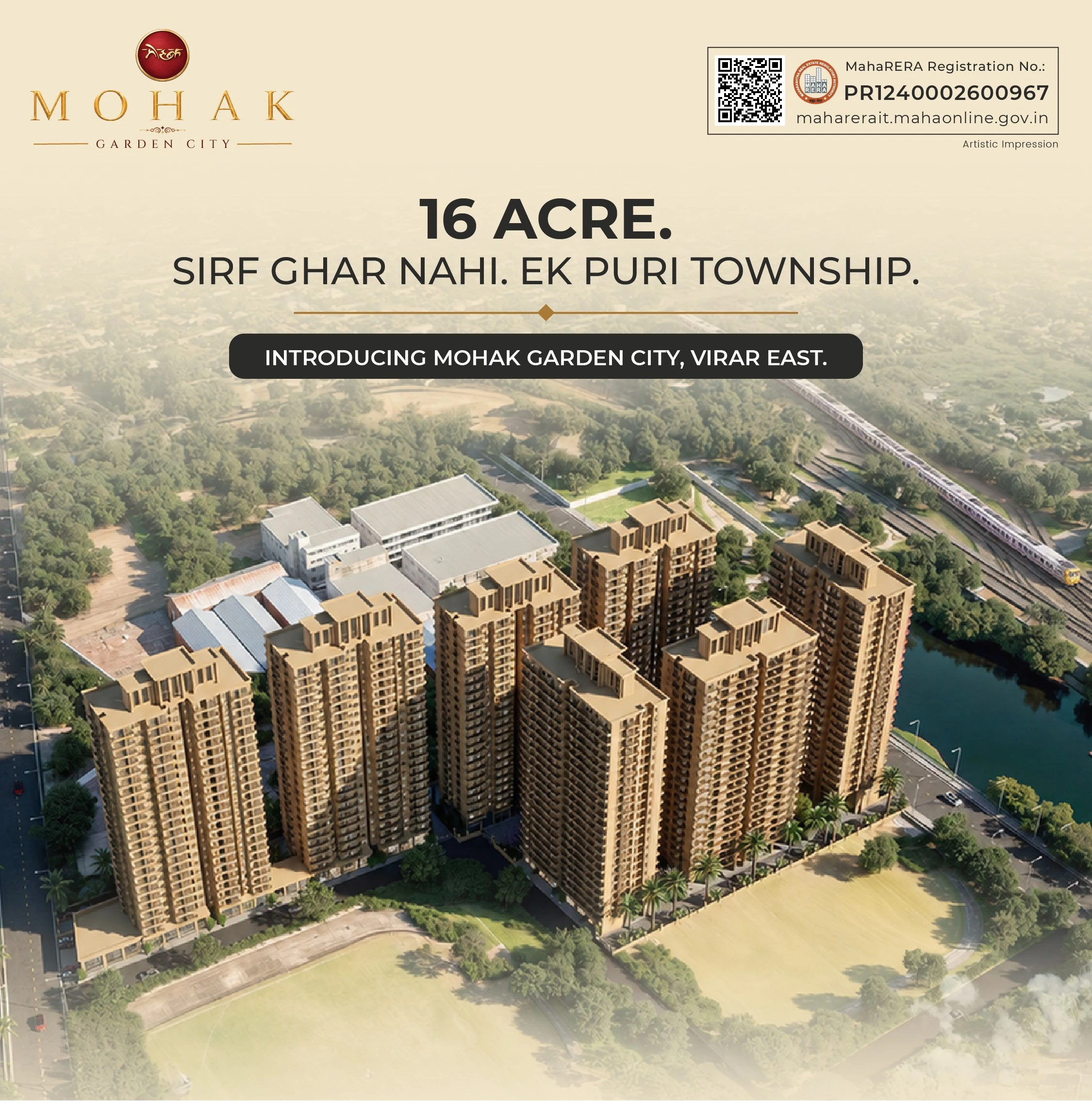 Mohak Garden City 2 BHK and 3 BHK flats Virar East