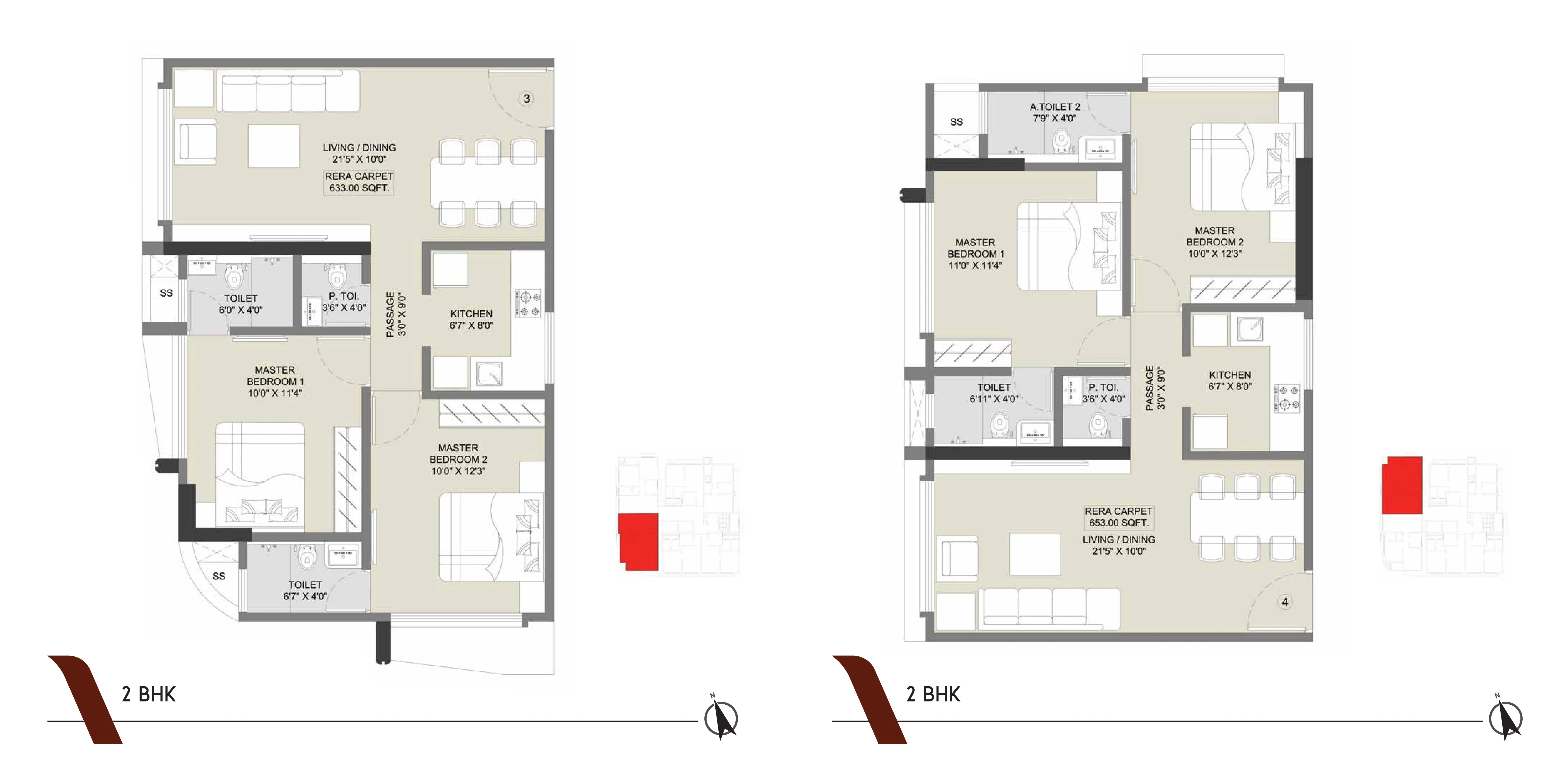 Mohak Garden City 2 BHK Floor Plan Virar East